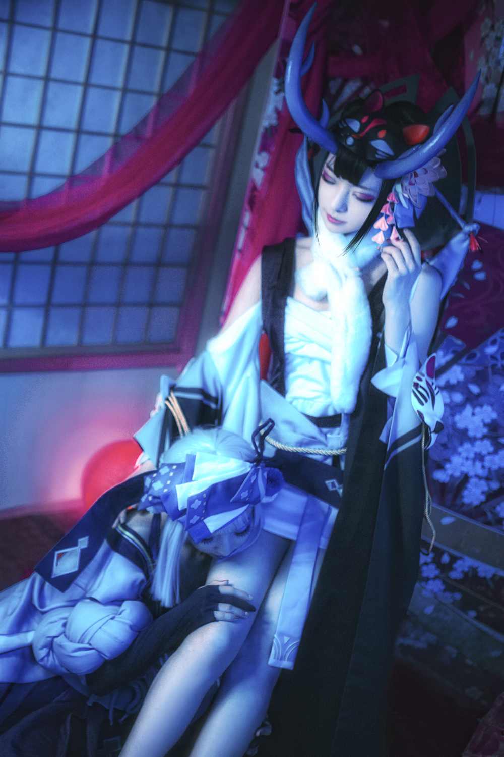 《77游戏社第3285期》阴阳师ssr 阎魔x青行灯