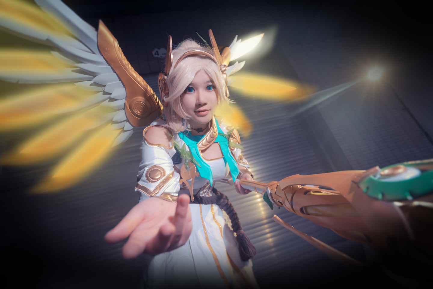 《77游戏社第3143期》守望先锋胜利女神天使COSPLAY