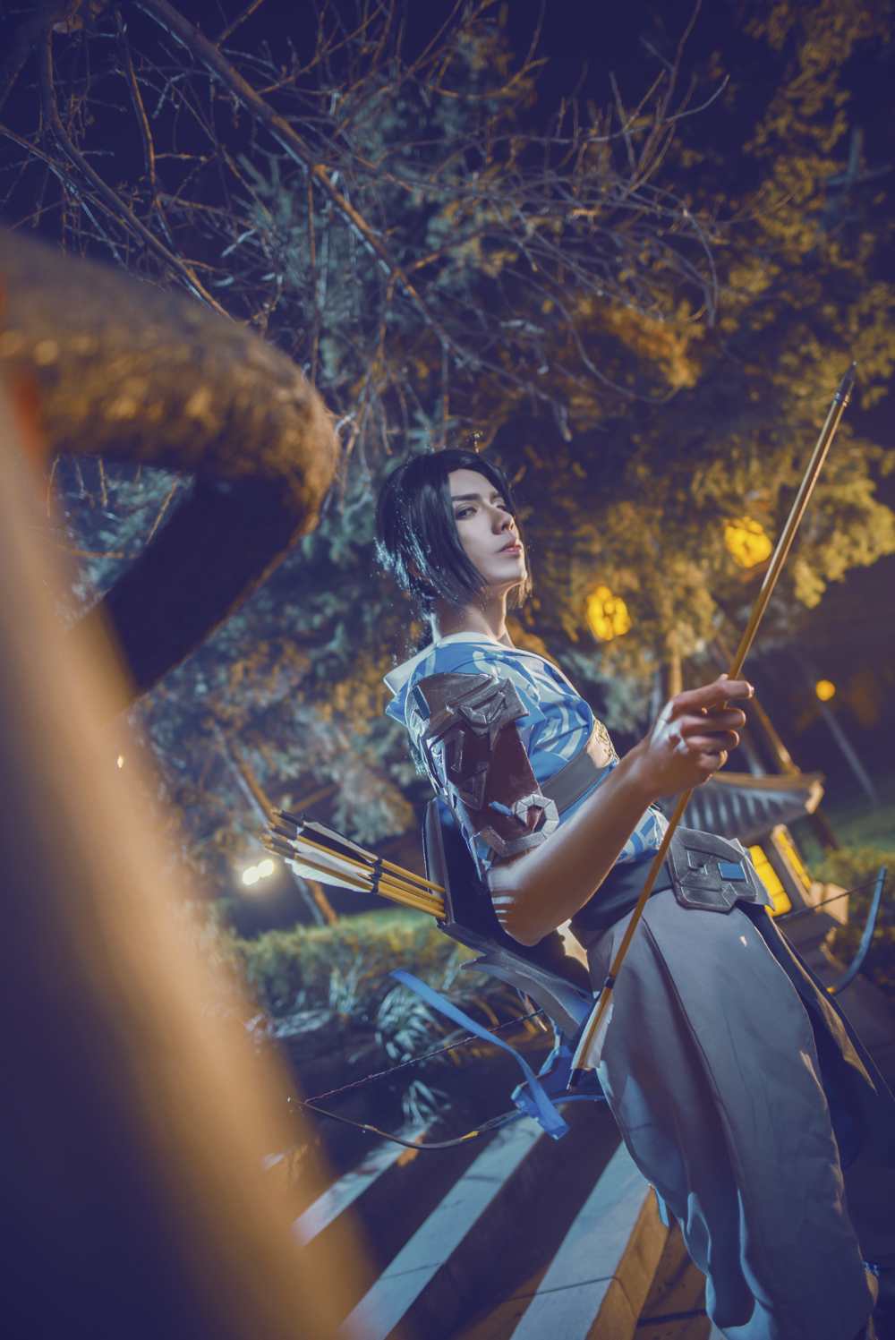 《77游戏社第3136期》守望先锋半藏少主cosplay