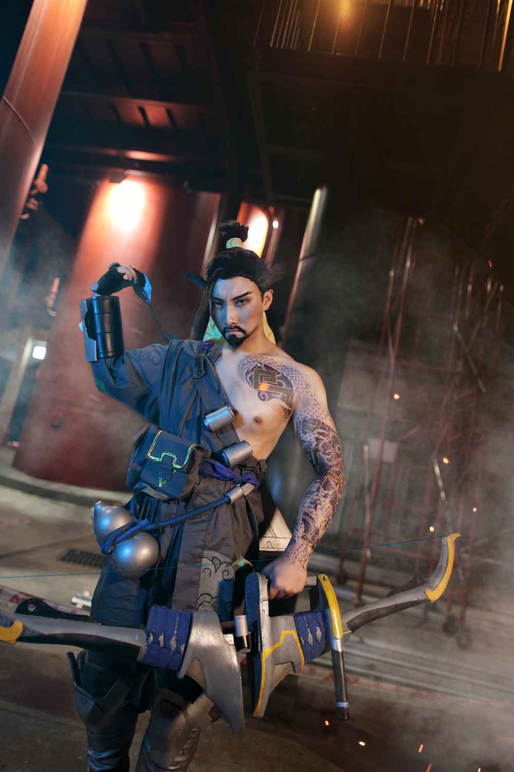 《77游戏社第3135期》守望先锋半藏COSPLAY