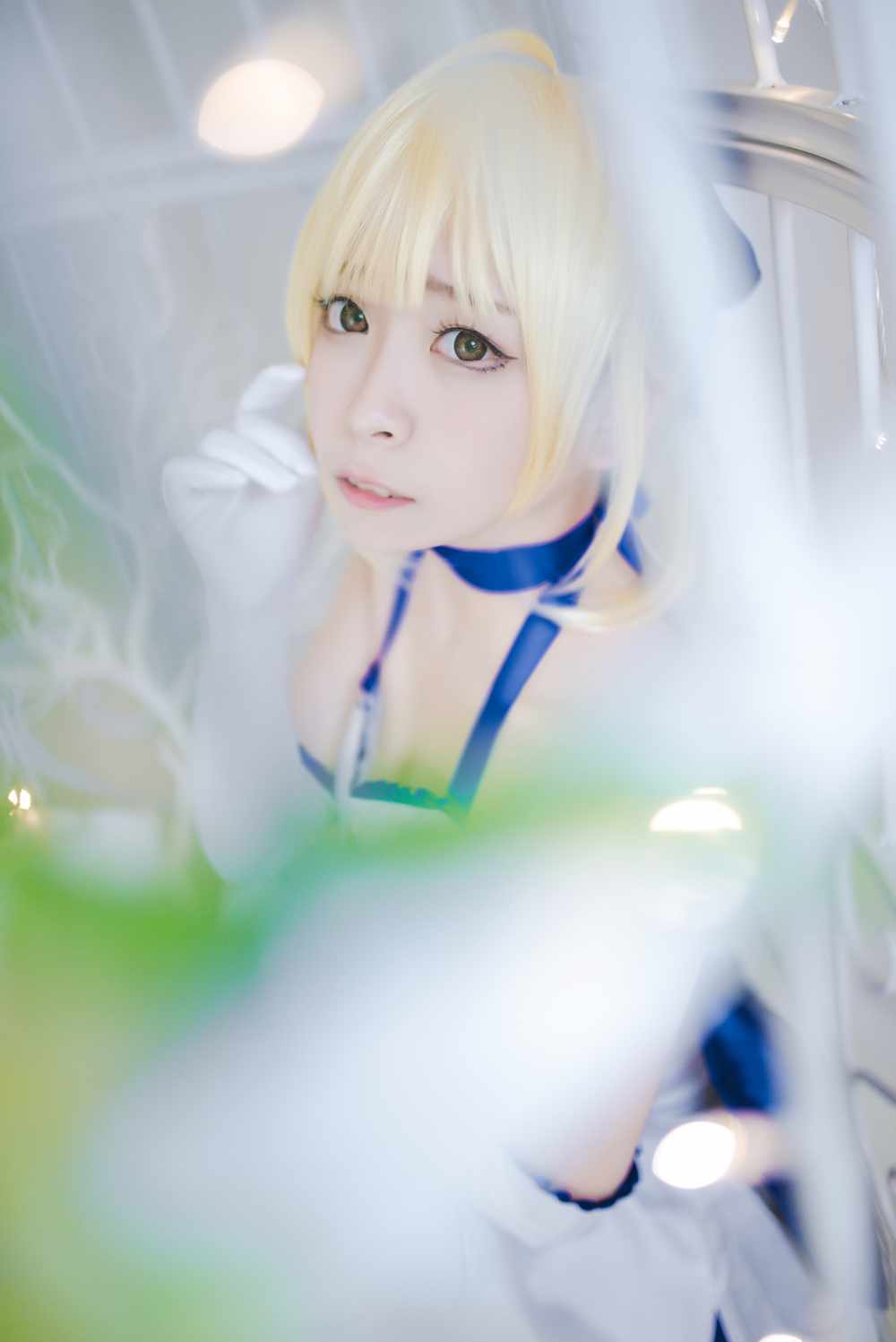 《77游戏社第3070期》型月十年之Saber lily蓝百合礼服Cos