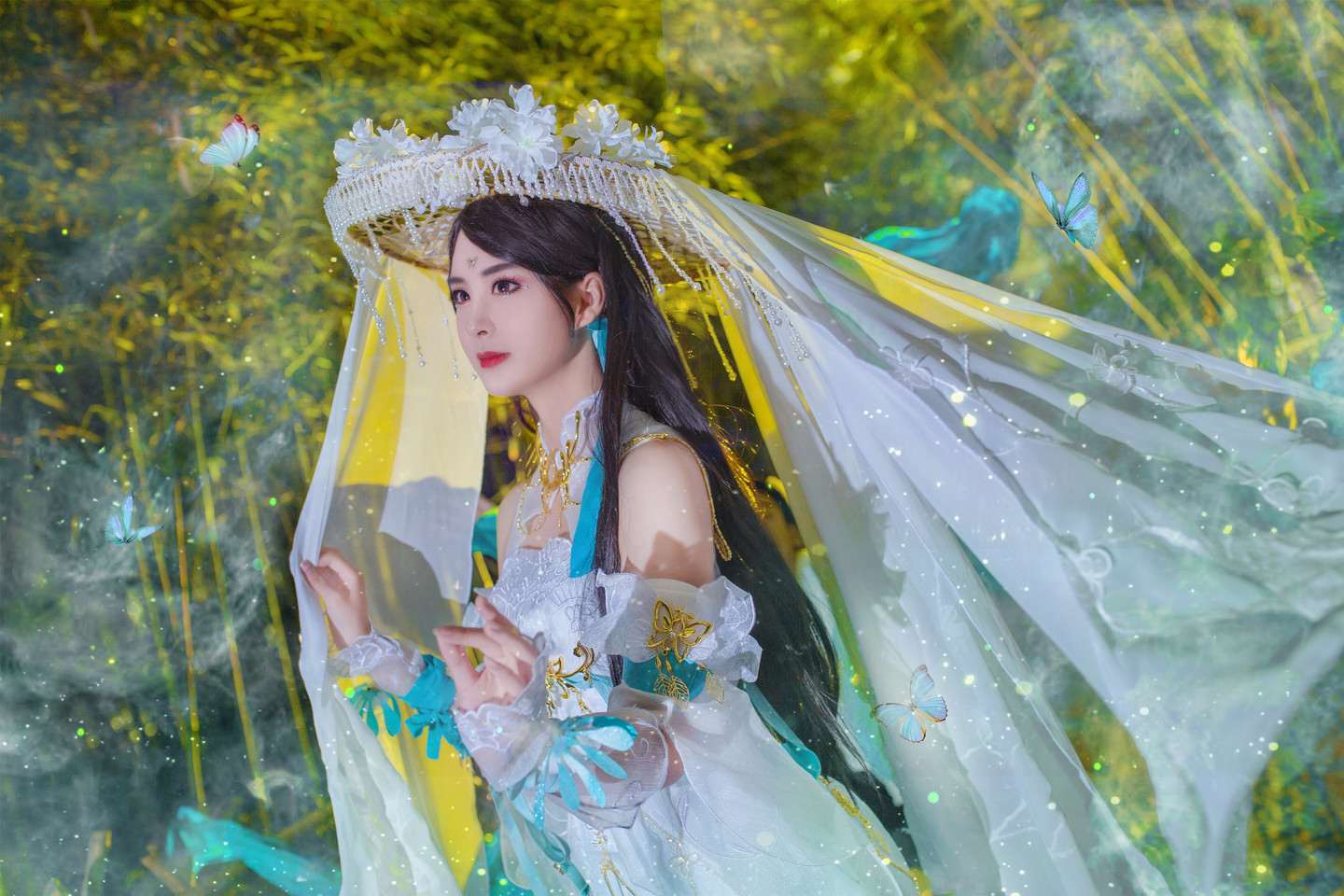 《汉服第643期》逆水寒素问&晚竹蝶影
