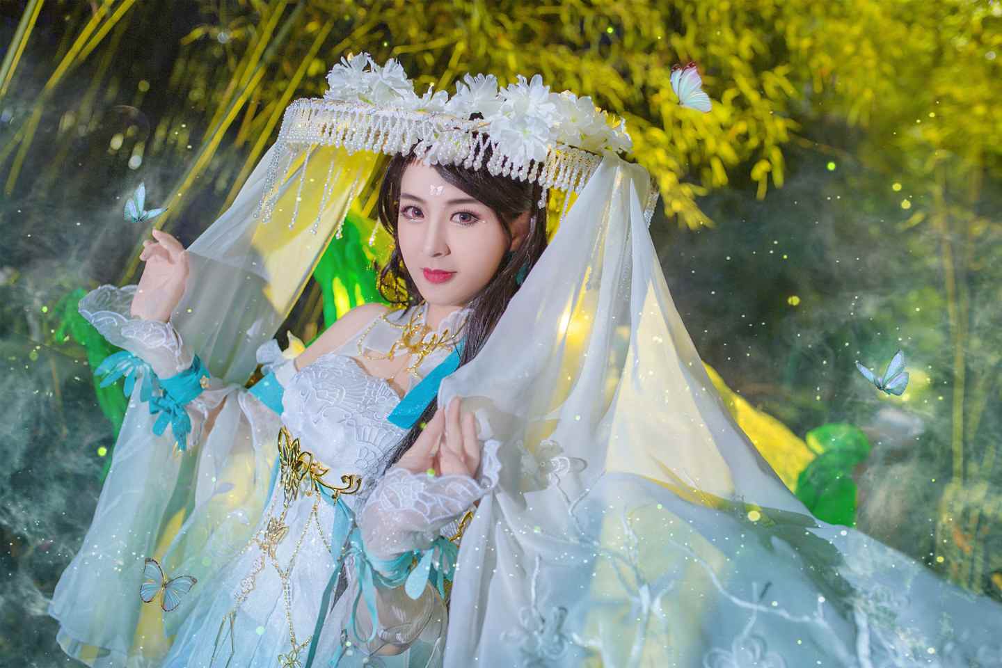《汉服第643期》逆水寒素问&晚竹蝶影