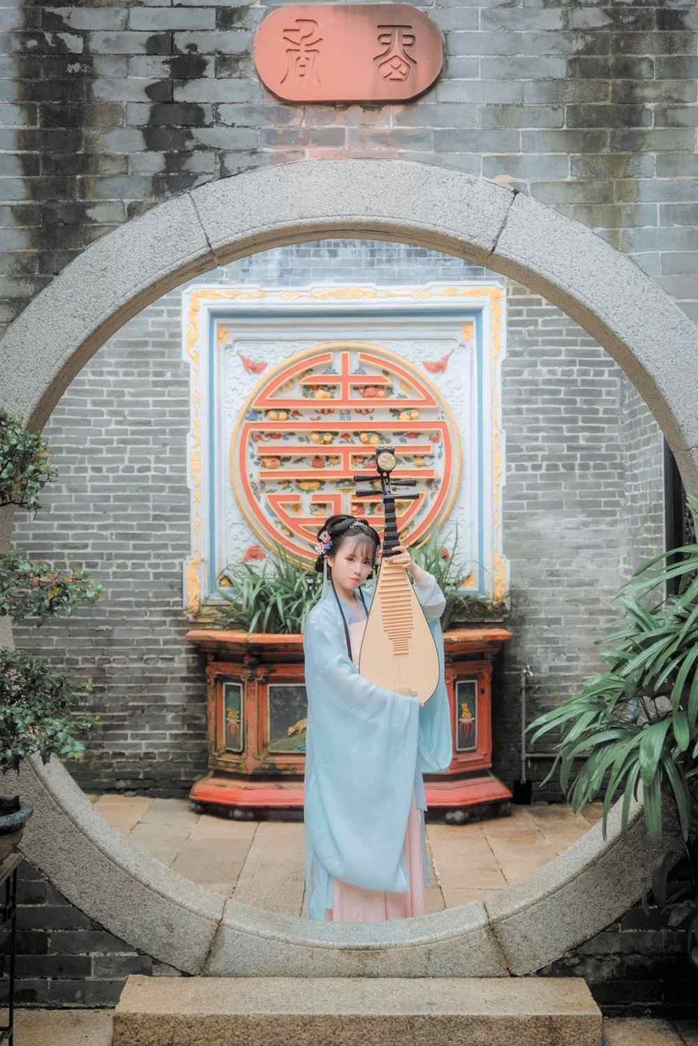 《汉服第374期》汉尚华莲月痕汉服