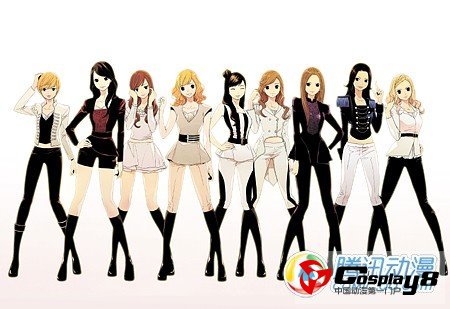 韩国偶像组合“少女时代”等将在漫画中实名登