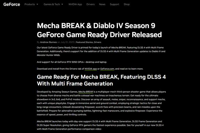 NVIDIA app 正式版发布,Game Ready驱动更新,DLSS 3支持更多游戏